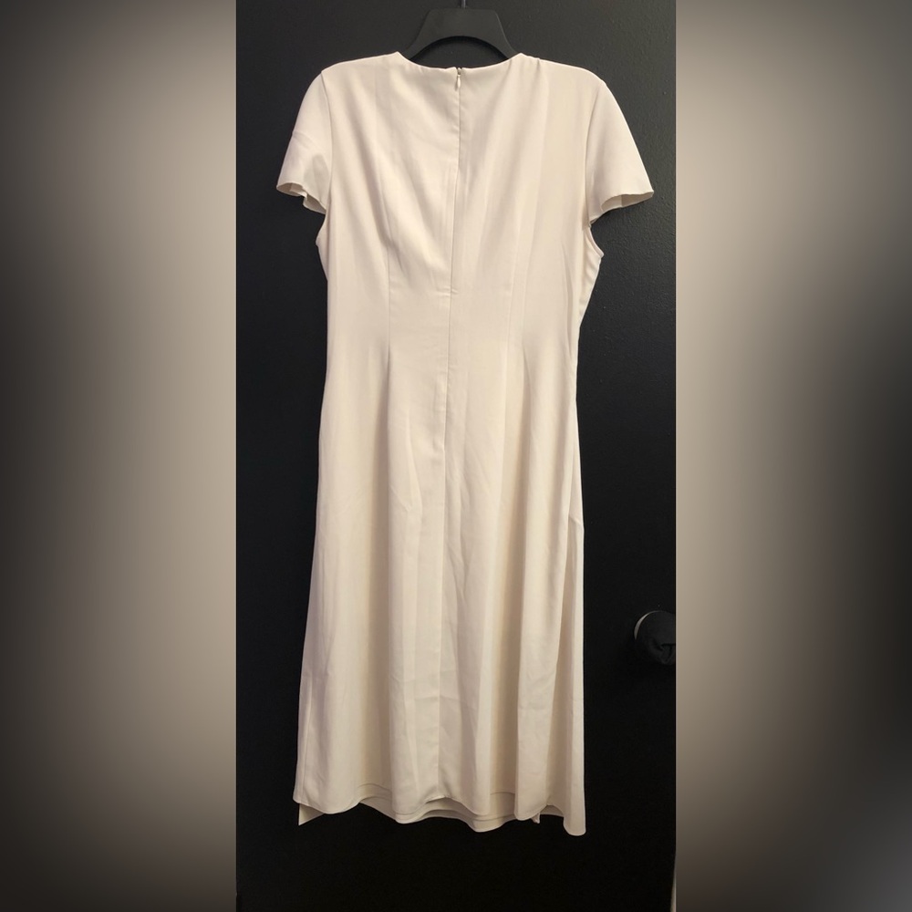 MOTF Cream Wrap-Style Midi Dress - Picture 3 of 5